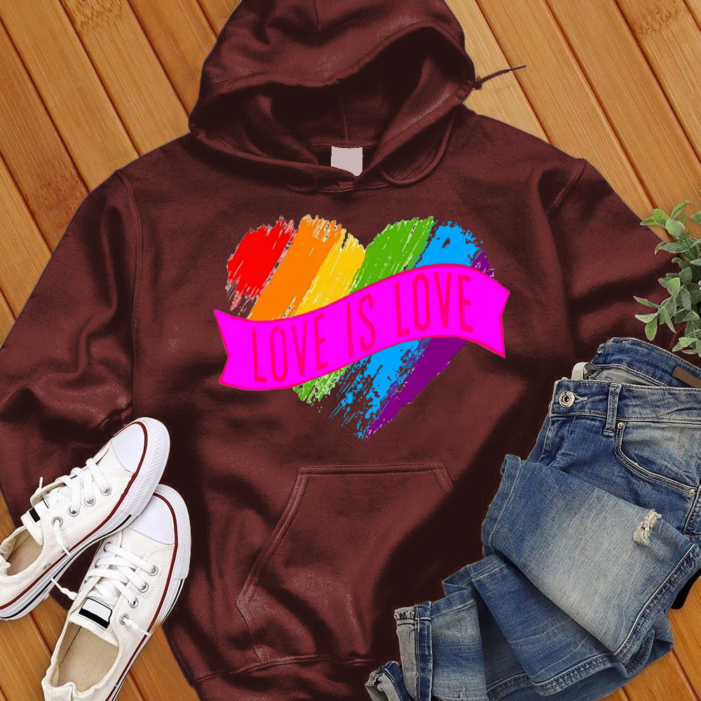 Love Is Love Rainbow Heart Hoodie