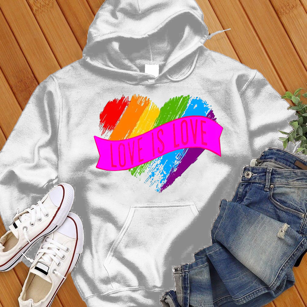 Love Is Love Rainbow Heart Hoodie