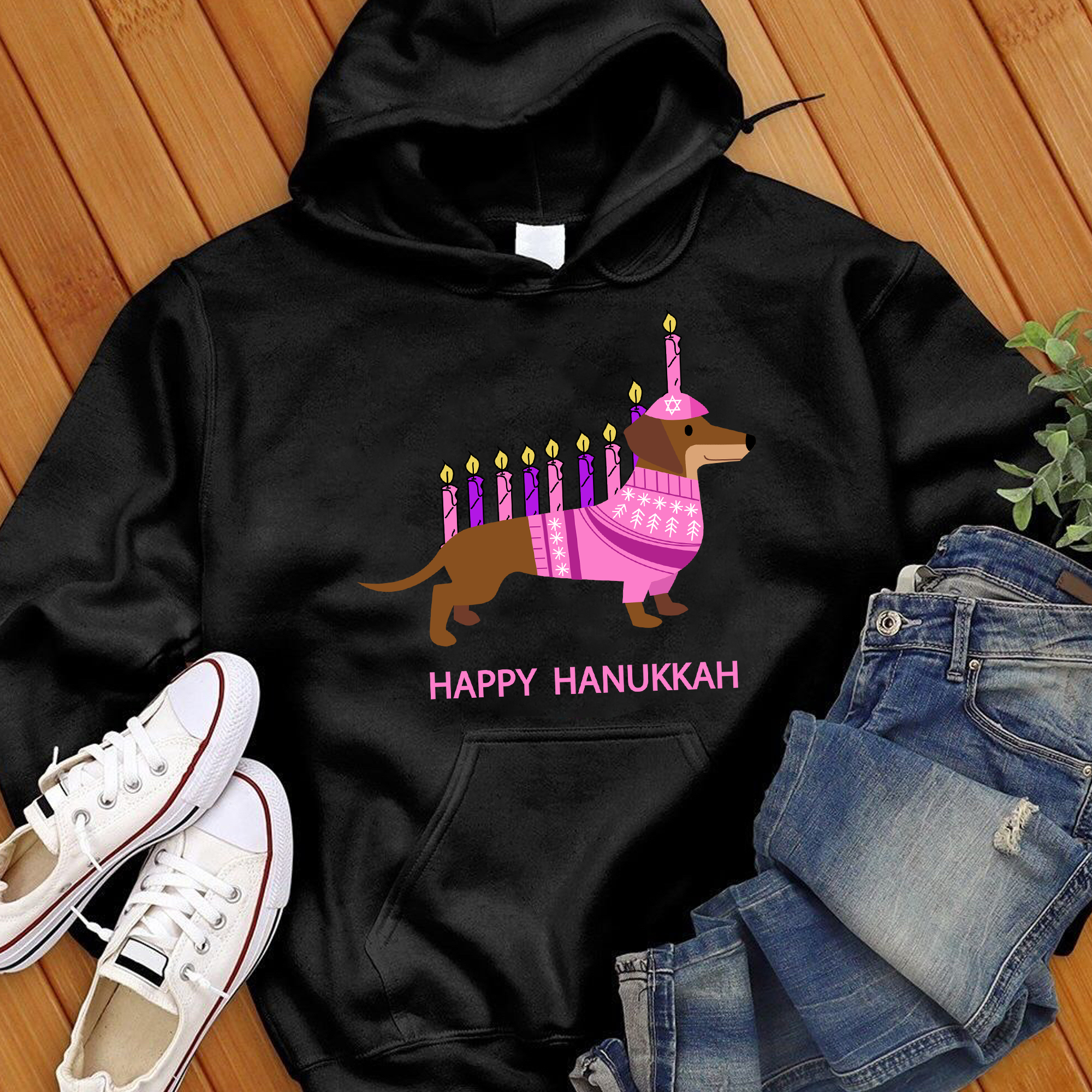 Happy Hanukkah Dog Hoodie