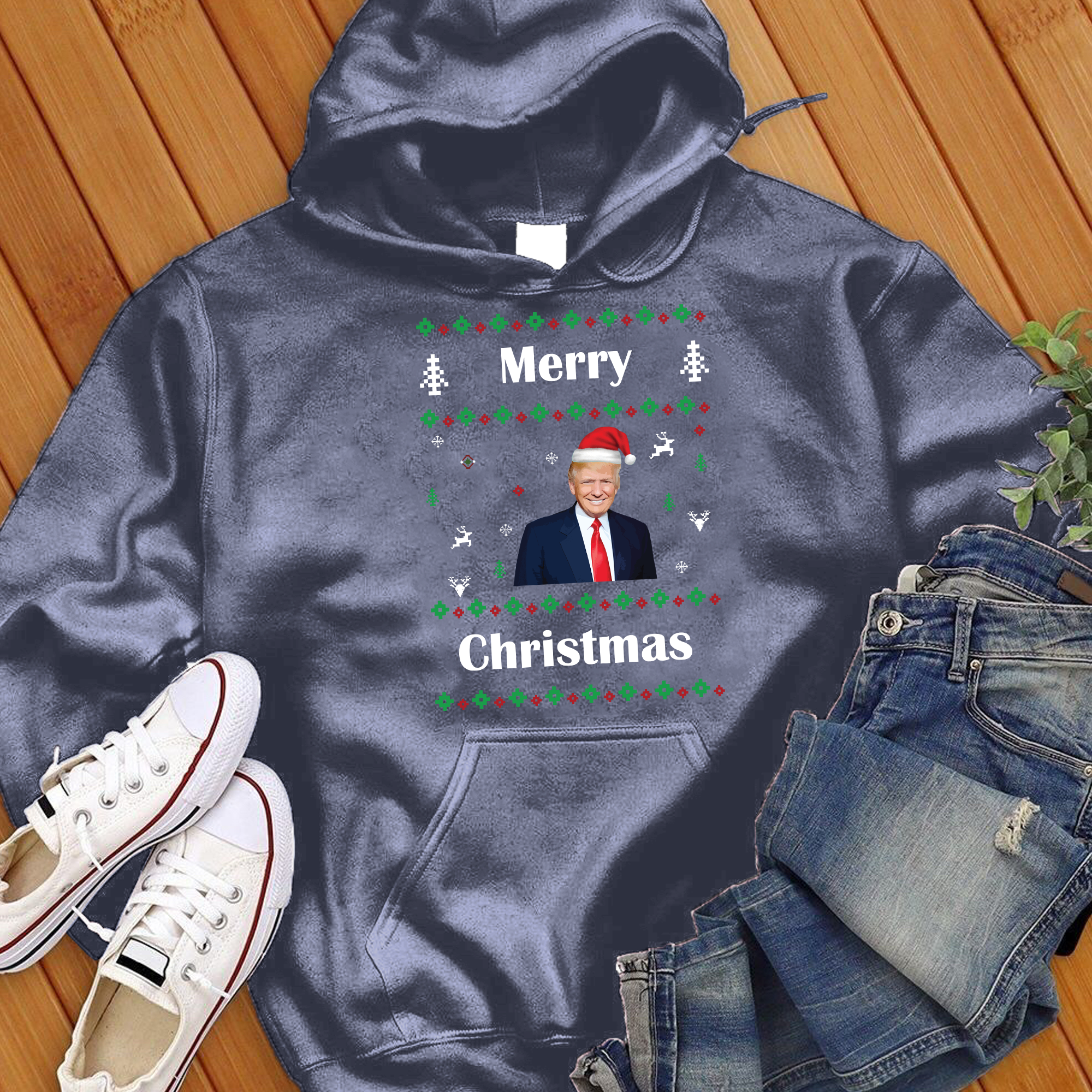 Donald Trump Merry Christmas Hoodie