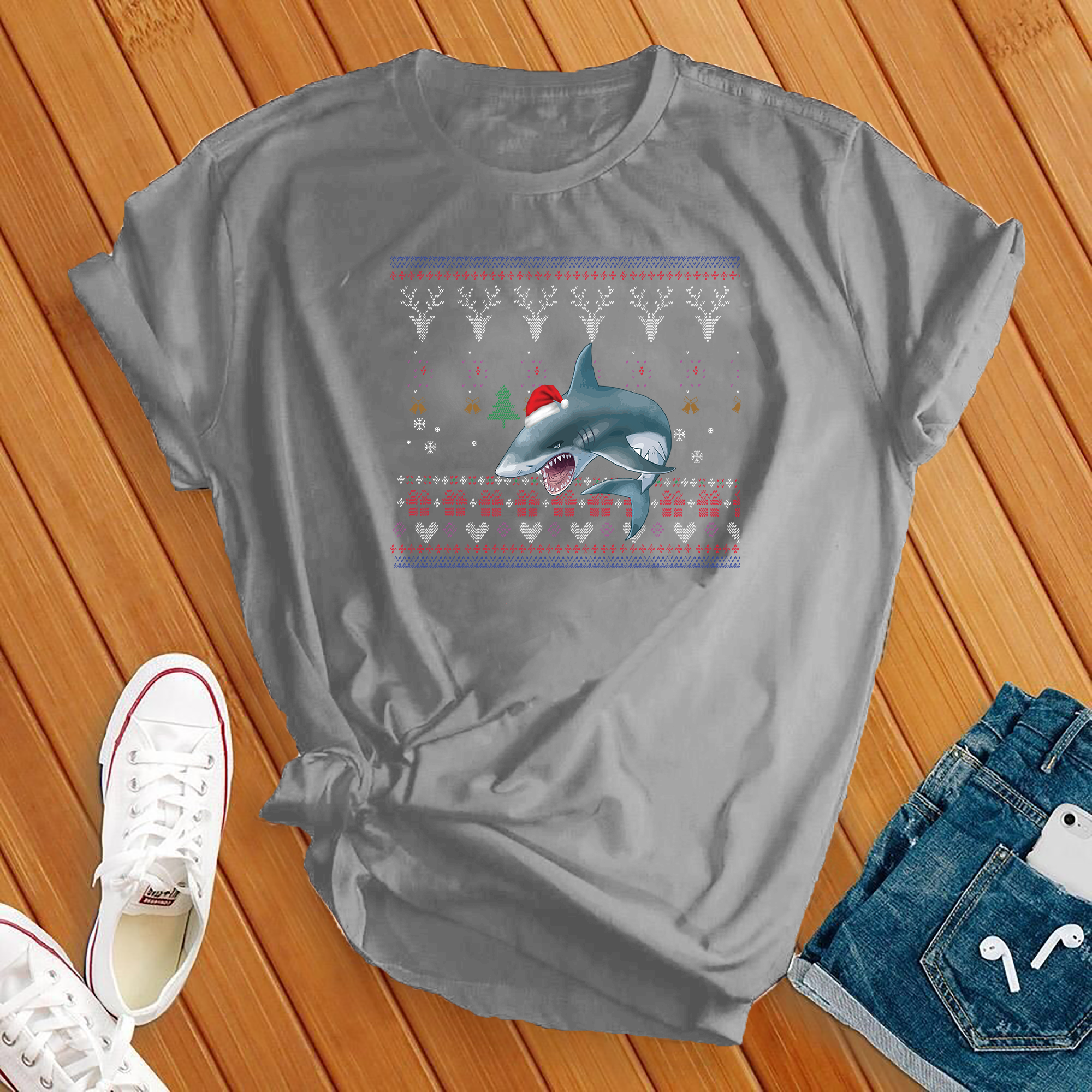 Christmas Shark Tee